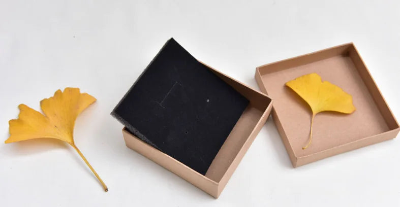 Vintage Leather Paper Earring Ring Box Jewelry Packaging