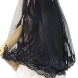 Vintage Black Bridal Veil Headpiece for Weddings