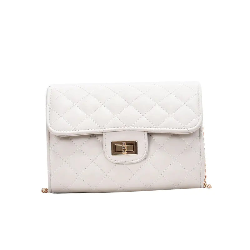 Chic PU Crossbody Bag - Women's Fashion Korean-Style Lockable