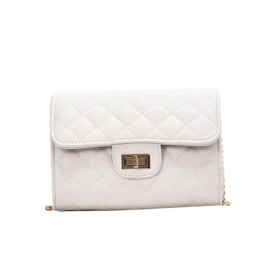 Chic PU Crossbody Bag - Women's Fashion Korean-Style Lockable