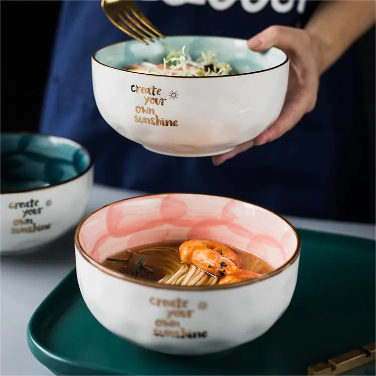 Blue Porcelain Veggie & Egg Bowl Set hand-painted microwave-safe