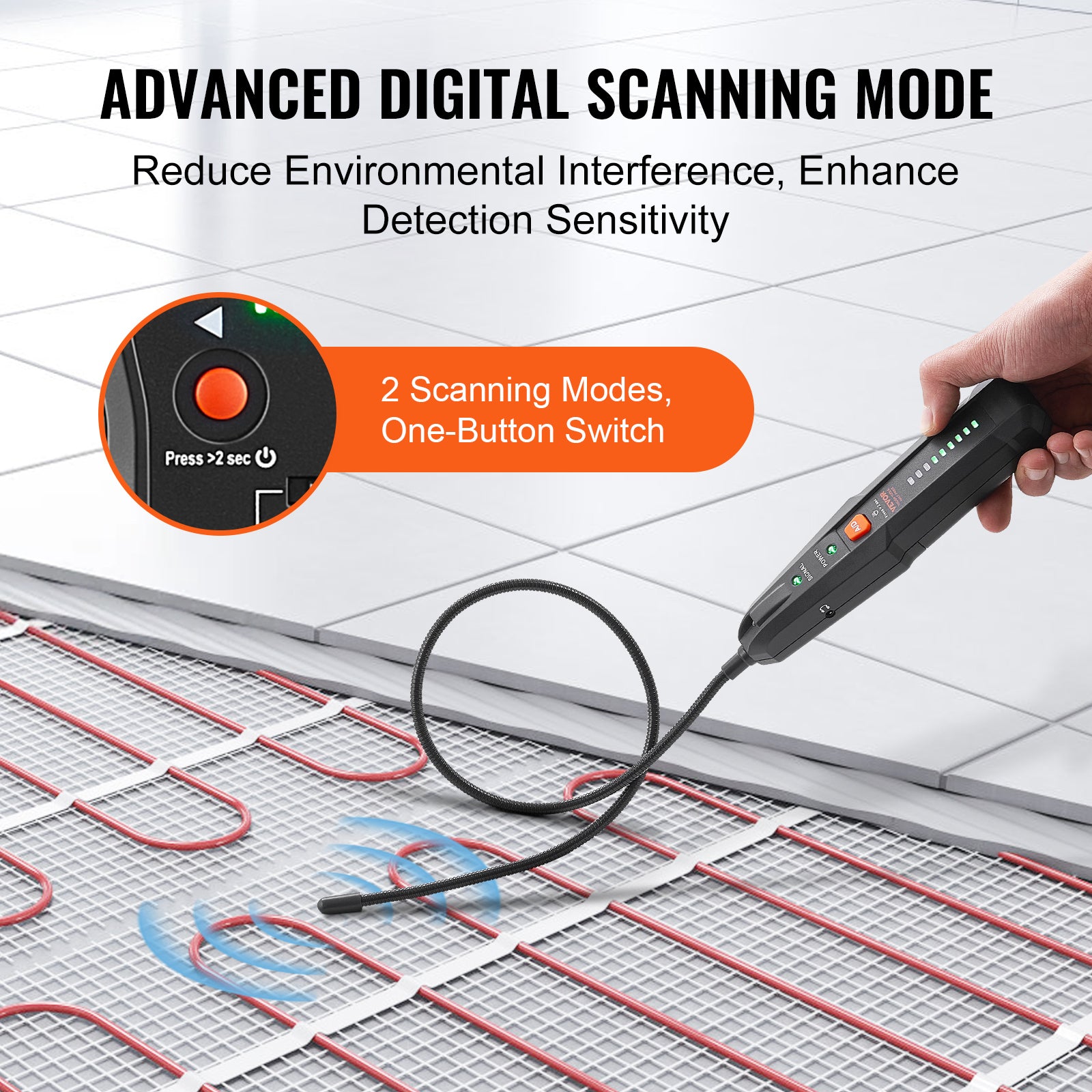 VEVOR Underground Cable Wire Locator Tracker Locating Buried & Hidden Wires