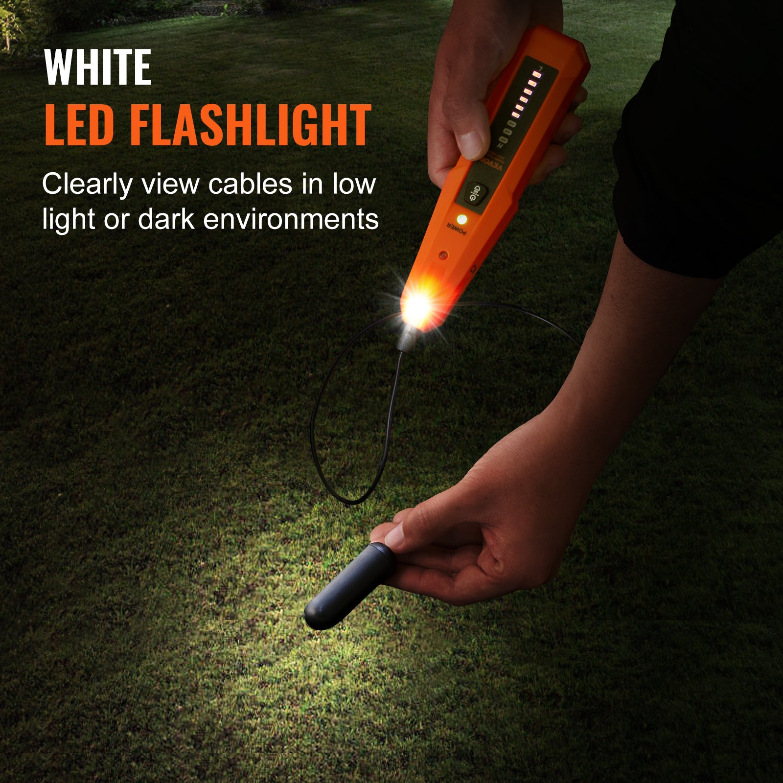 VEVOR Underground Cable Wire Locator Tracker Locating Buried & Hidden Wires