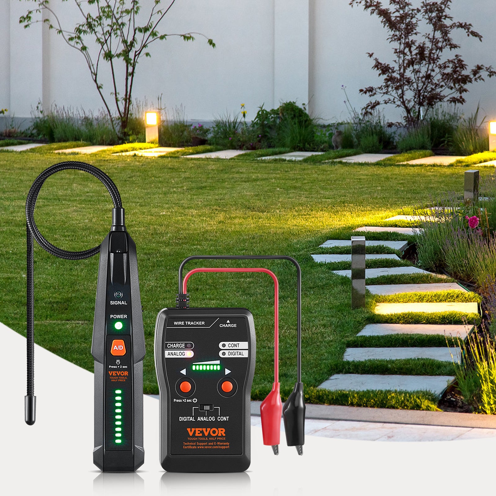 VEVOR Underground Cable Wire Locator Tracker Locating Buried & Hidden Wires