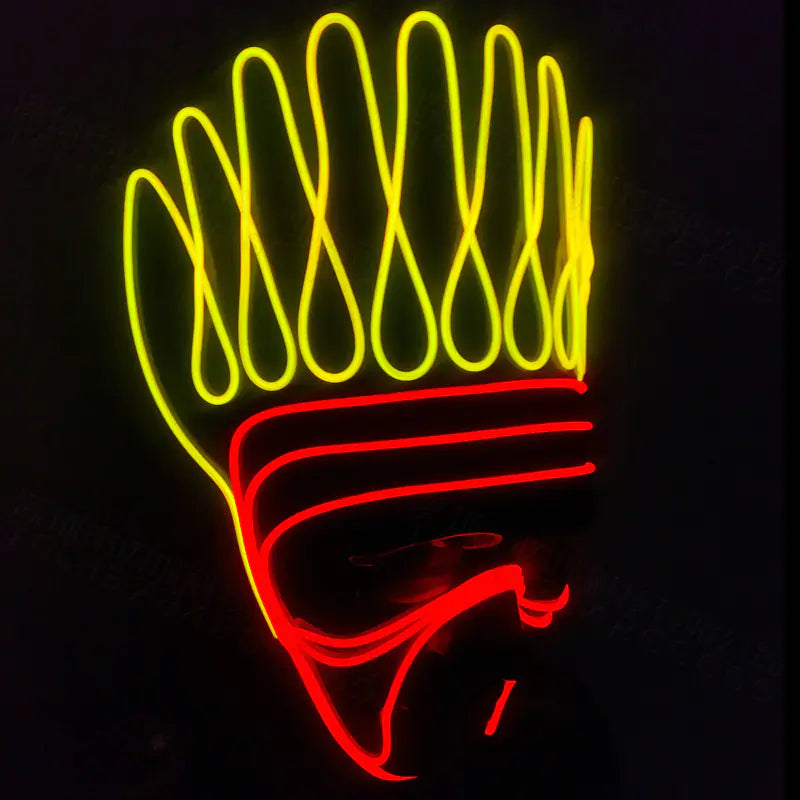 Durable Glow Mask for Halloween Dance & Stage EL Costume