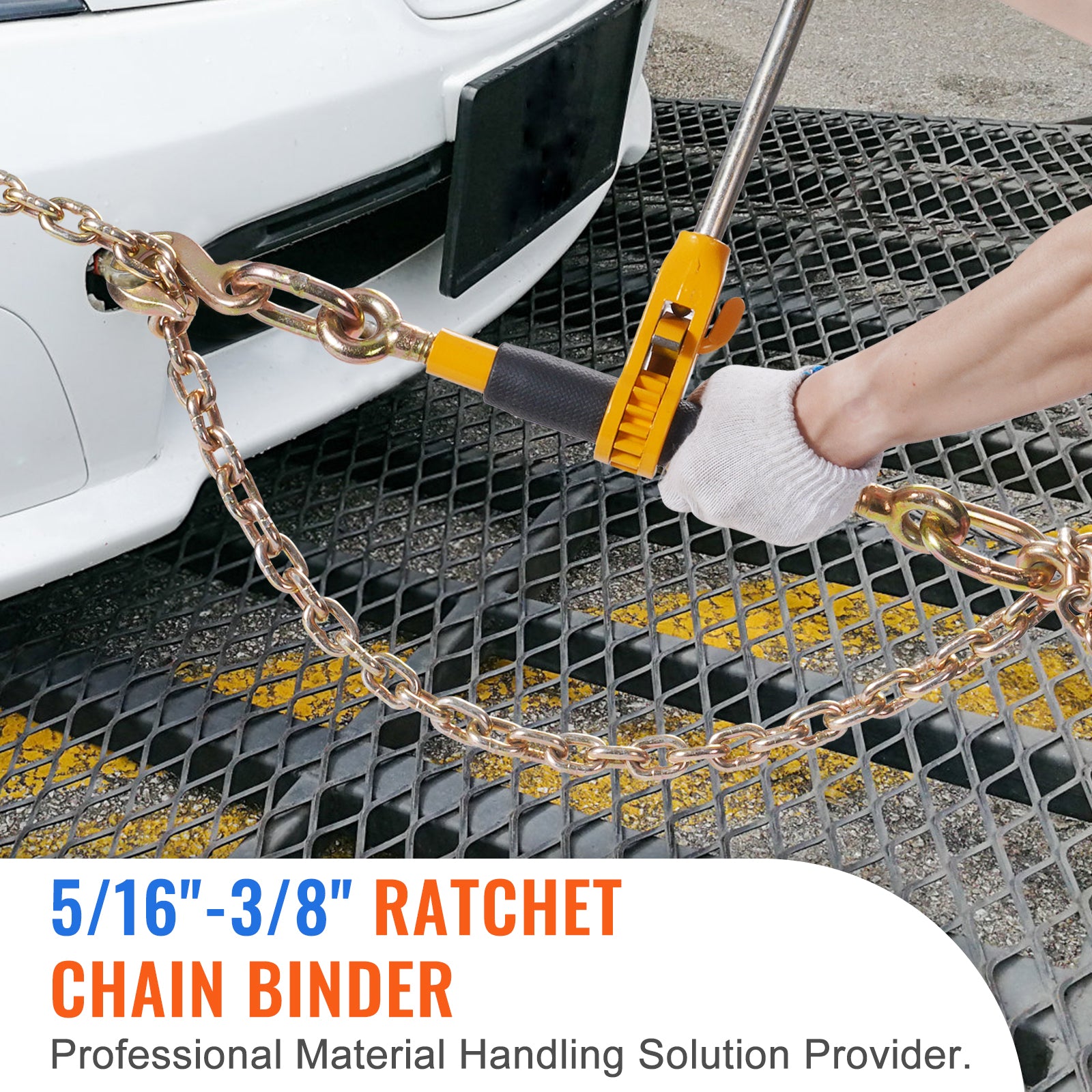 VEVOR 2/4 Pack Ratchet Binder 5/16"-3/8",3/8"-1/2" Load Binders w/G80 20' Chains