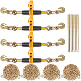 VEVOR 2/4 Pack Ratchet Binder 5/16"-3/8",3/8"-1/2" Load Binders w/G80 20' Chains