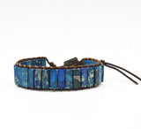 Handcrafted Stylish Versatile Fashionable Durable Leather & Natural Stone Bracelet