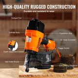 VEVOR Coil Framing/Siding Nailer 1 " to 3-1/2 " 15 Degree Pneumatic Nail Gun