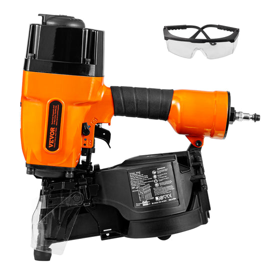 VEVOR Coil Framing/Siding Nailer 1 " to 3-1/2 " 15 Degree Pneumatic Nail Gun