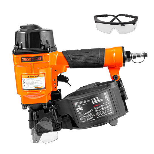 VEVOR Coil Framing/Siding Nailer 1 " to 3-1/2 " 15 Degree Pneumatic Nail Gun