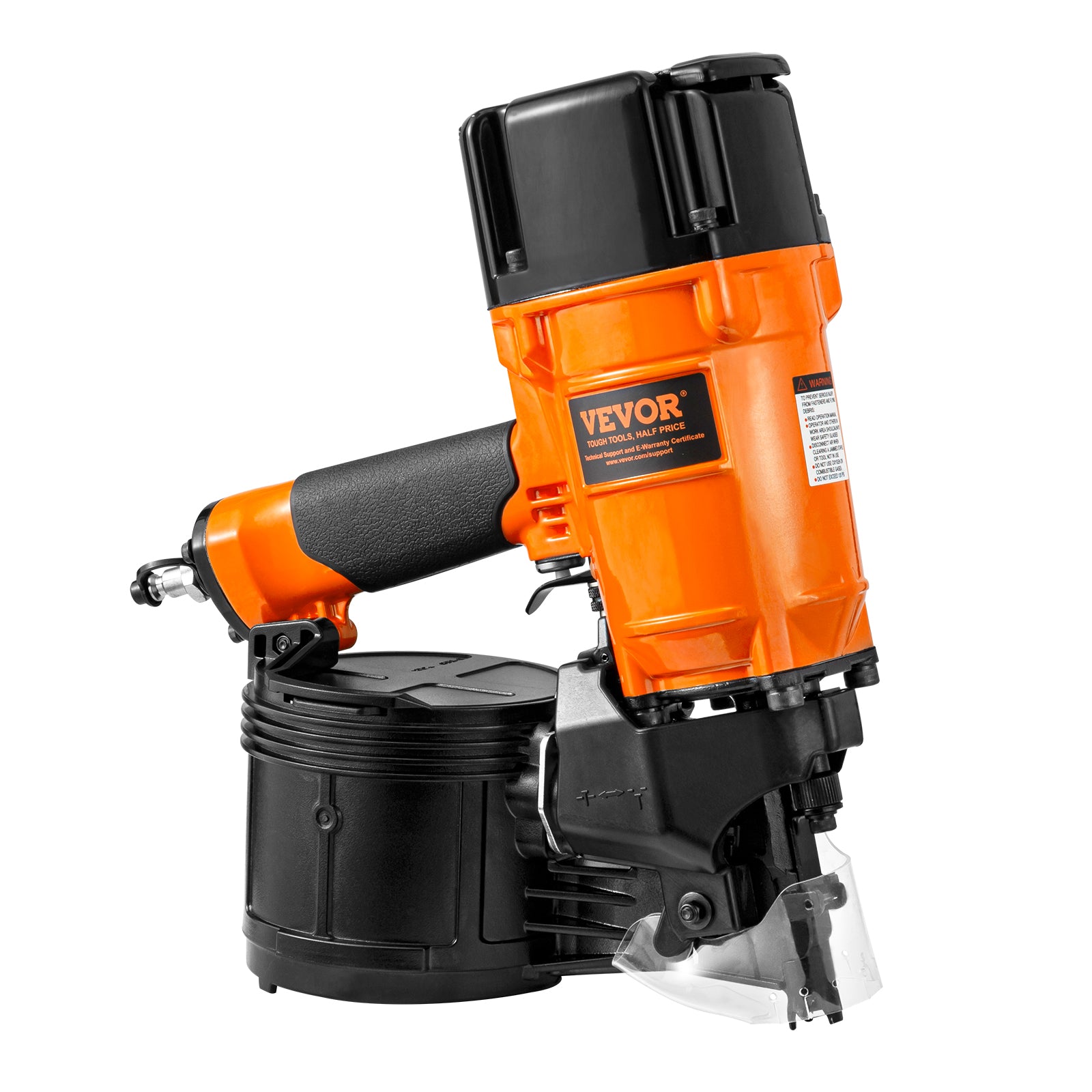 VEVOR Coil Framing/Siding Nailer 1 " to 3-1/2 " 15 Degree Pneumatic Nail Gun