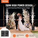 VEVOR 1/2/4X Cold Spark Machine Stage Effect DMX Firework DJ Event Party Wedding