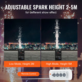 VEVOR 1/2/4X Cold Spark Machine Stage Effect DMX Firework DJ Event Party Wedding