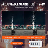 VEVOR 1/2/4X Cold Spark Machine Stage Effect DMX Firework DJ Event Party Wedding