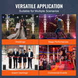 VEVOR 1/2/4X Cold Spark Machine Stage Effect DMX Firework DJ Event Party Wedding