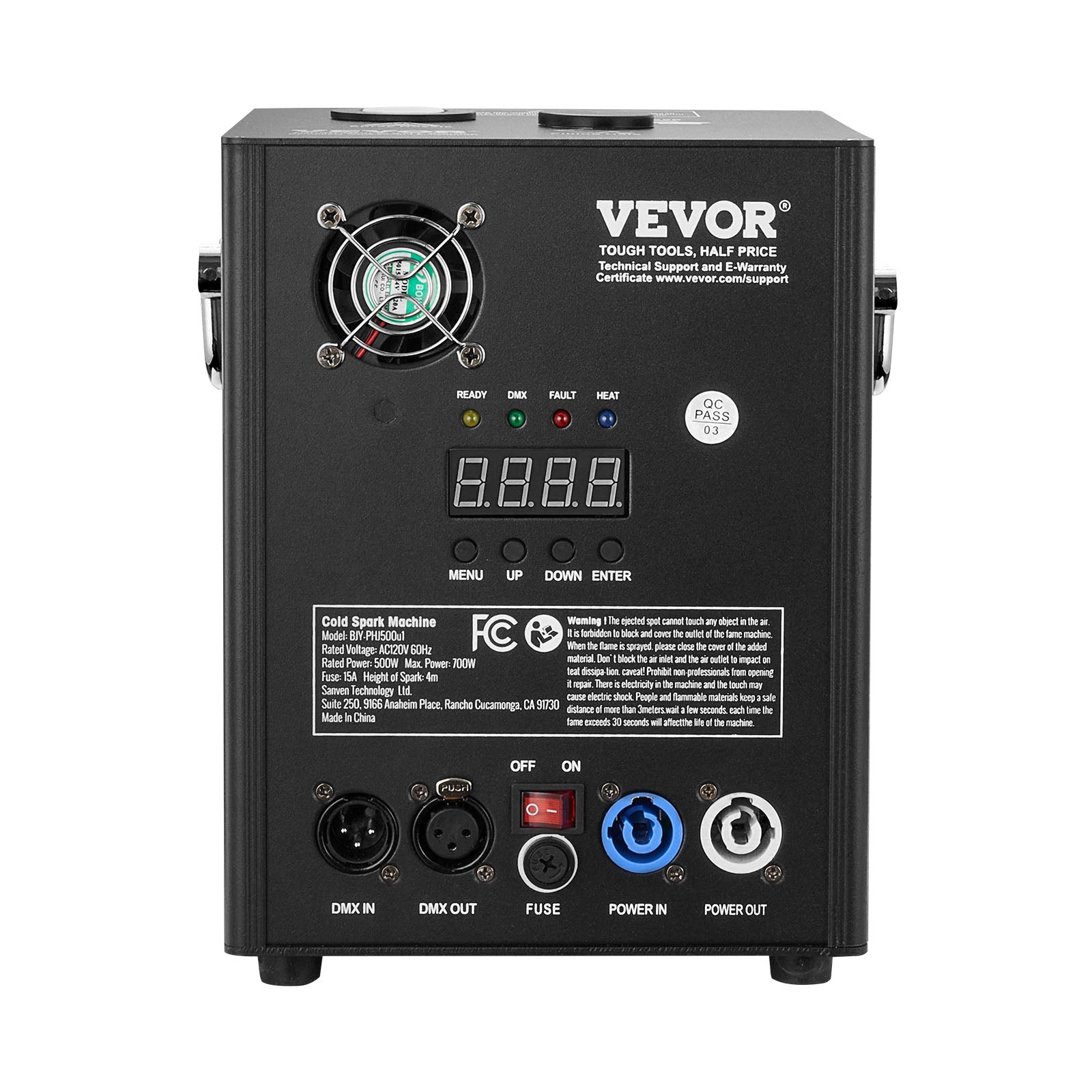 VEVOR 1/2/4X Cold Spark Machine Stage Effect DMX Firework DJ Event Party Wedding