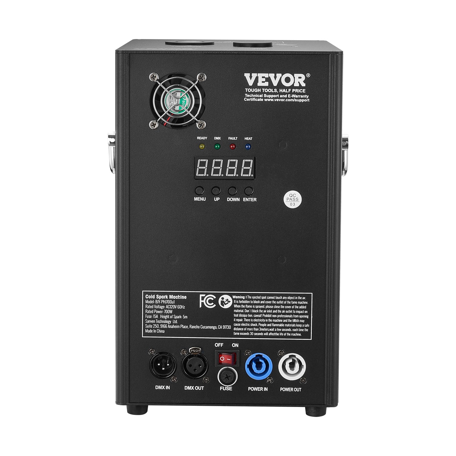VEVOR 1/2/4X Cold Spark Machine Stage Effect DMX Firework DJ Event Party Wedding
