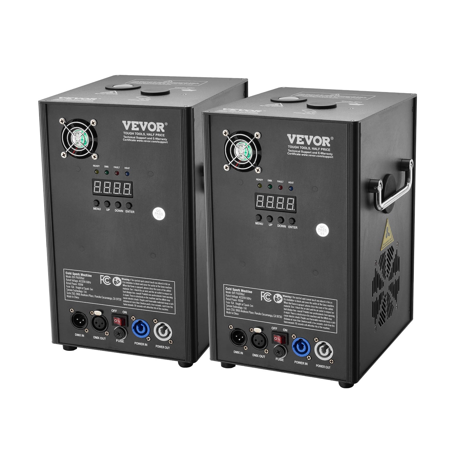VEVOR 1/2/4X Cold Spark Machine Stage Effect DMX Firework DJ Event Party Wedding