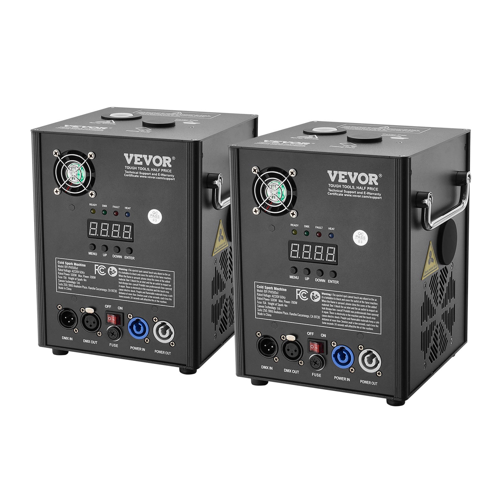 VEVOR 1/2/4X Cold Spark Machine Stage Effect DMX Firework DJ Event Party Wedding