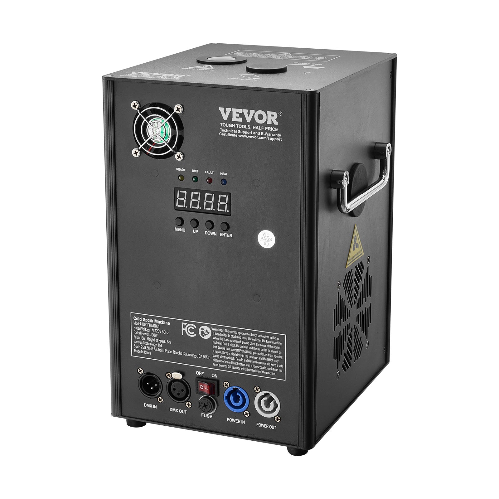 VEVOR 1/2/4X Cold Spark Machine Stage Effect DMX Firework DJ Event Party Wedding