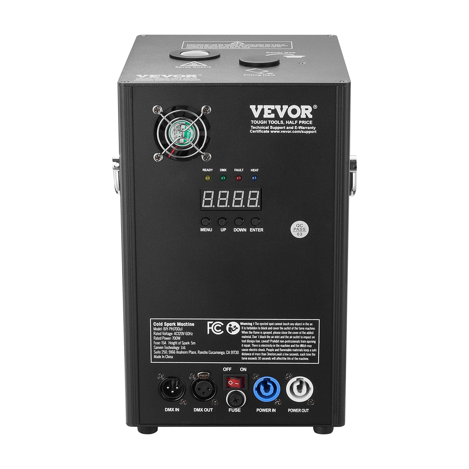 VEVOR 1/2/4X Cold Spark Machine Stage Effect DMX Firework DJ Event Party Wedding