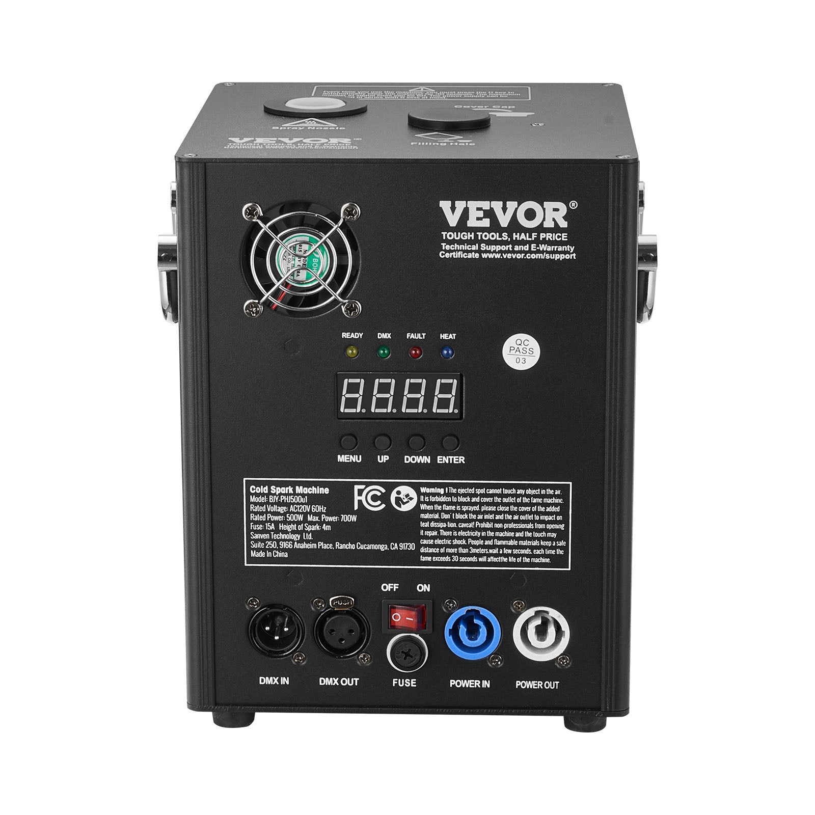VEVOR 1/2/4X Cold Spark Machine Stage Effect DMX Firework DJ Event Party Wedding
