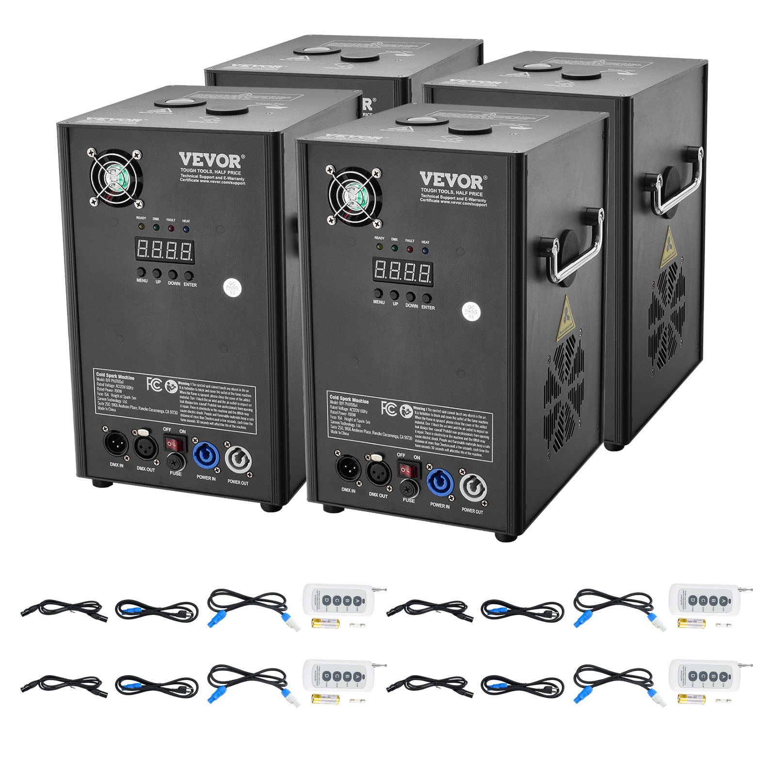 VEVOR 1/2/4X Cold Spark Machine Stage Effect DMX Firework DJ Event Party Wedding