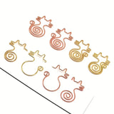 Decorative Cat-Shaped Rose Gold Electroplated Paper Clips