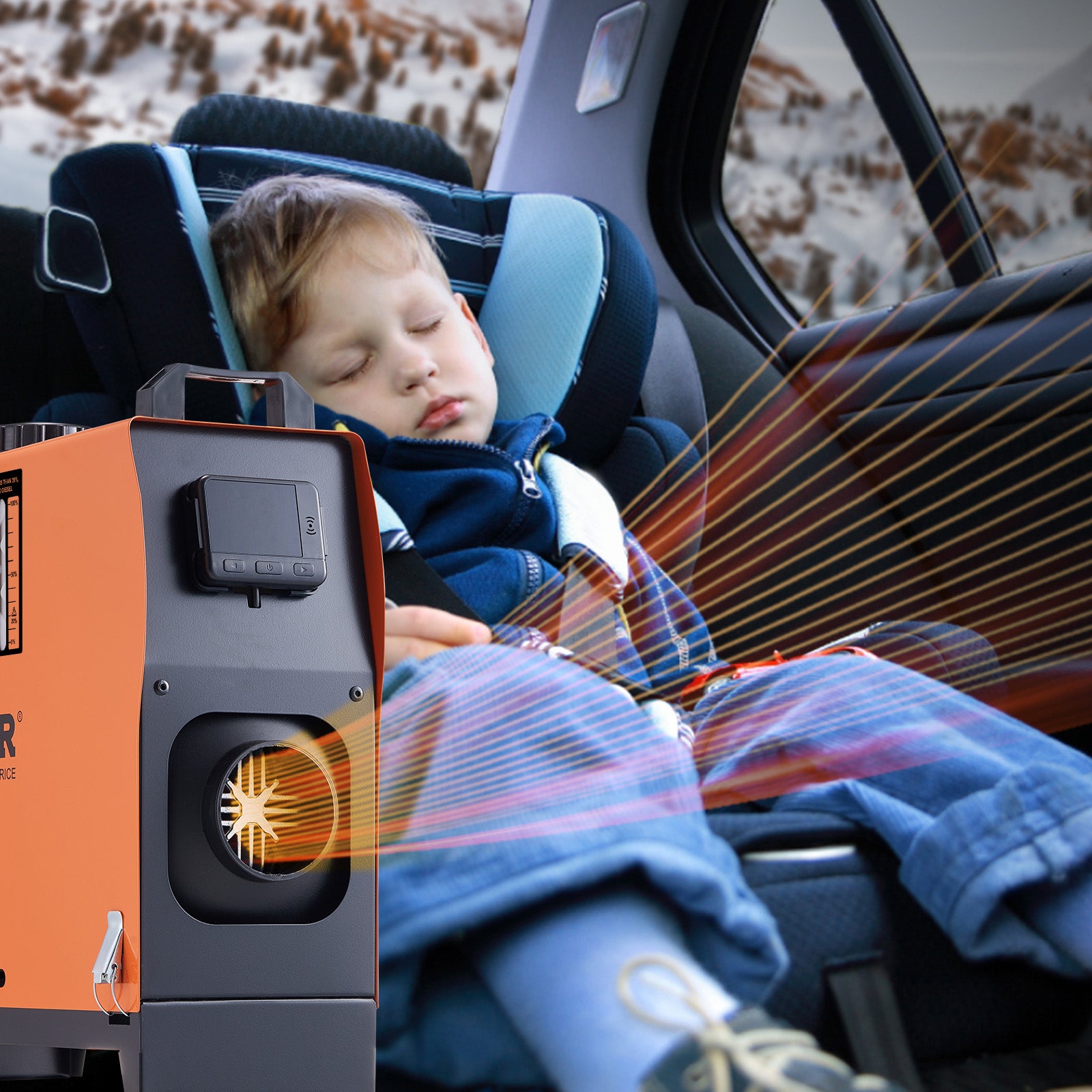 VEVOR Diesel Air Heater All-in-One 5/8 KW With LCD Remote Control Bluetooth