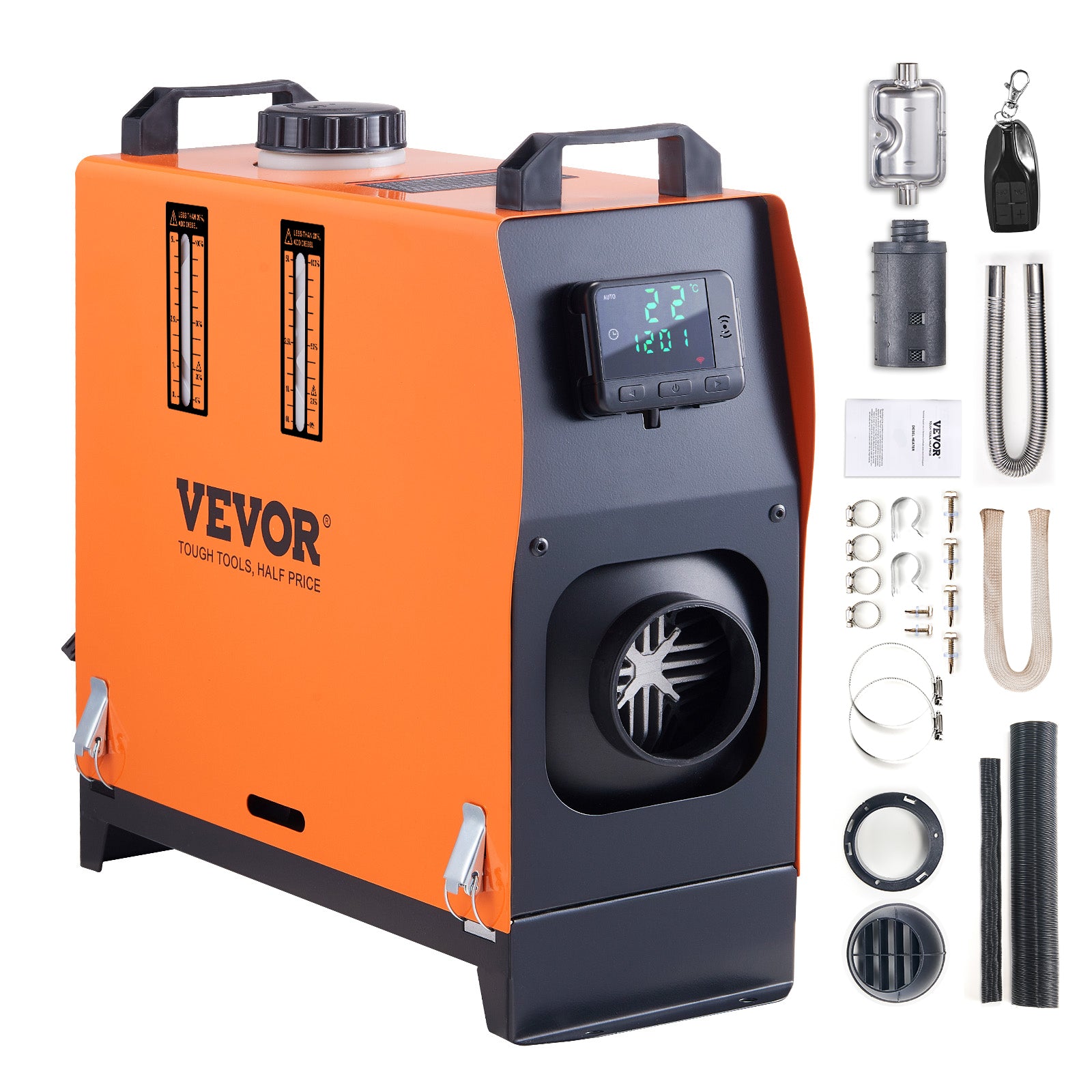 VEVOR Diesel Air Heater All-in-One 5/8 KW With LCD Remote Control Bluetooth