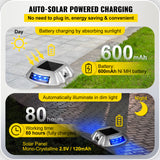 VEVOR 4-24 Pcs Solar Driveway Lights Multicolor LED Solar Dock Deck Lights, IP68