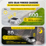 VEVOR 4-24 Pcs Solar Driveway Lights Multicolor LED Solar Dock Deck Lights, IP68