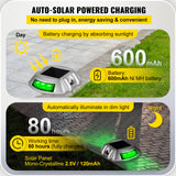 VEVOR 4-24 Pcs Solar Driveway Lights Multicolor LED Solar Dock Deck Lights, IP68