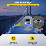 VEVOR 4-24 Pcs Solar Driveway Lights Multicolor LED Solar Dock Deck Lights, IP68