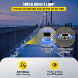 VEVOR 4-24 Pcs Solar Driveway Lights Multicolor LED Solar Dock Deck Lights, IP68
