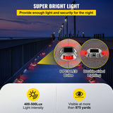 VEVOR 4-24 Pcs Solar Driveway Lights Multicolor LED Solar Dock Deck Lights, IP68