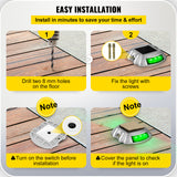 VEVOR 4-24 Pcs Solar Driveway Lights Multicolor LED Solar Dock Deck Lights, IP68