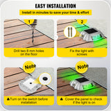 VEVOR 4-24 Pcs Solar Driveway Lights Multicolor LED Solar Dock Deck Lights, IP68