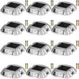 VEVOR 4-24 Pcs Solar Driveway Lights Multicolor LED Solar Dock Deck Lights, IP68