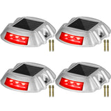 VEVOR 4-24 Pcs Solar Driveway Lights Multicolor LED Solar Dock Deck Lights, IP68
