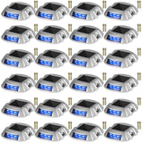 VEVOR 4-24 Pcs Solar Driveway Lights Multicolor LED Solar Dock Deck Lights, IP68