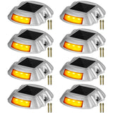 VEVOR 4-24 Pcs Solar Driveway Lights Multicolor LED Solar Dock Deck Lights, IP68