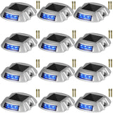 VEVOR 4-24 Pcs Solar Driveway Lights Multicolor LED Solar Dock Deck Lights, IP68