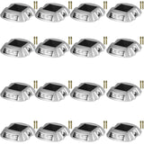 VEVOR 4-24 Pcs Solar Driveway Lights Multicolor LED Solar Dock Deck Lights, IP68