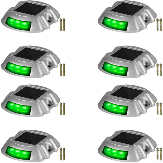 VEVOR 4-24 Pcs Solar Driveway Lights Multicolor LED Solar Dock Deck Lights, IP68