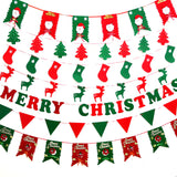 Christmas Triangle Banner Decoration with Letters | Holiday Decor