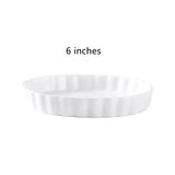 Striped Ceramic Oven Plate for Baking Artistic & Tableware