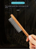 Durability Luxury Pet Styling Comb Wooden Handle Lightweight