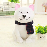 Cuddly Shiba Inu Stuffed Animal with Scarf Plush Doll Soft Toy